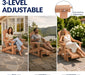 Adirondack Glider Chairs Set of 2,With Retractable Ottoman,Adjustable Back