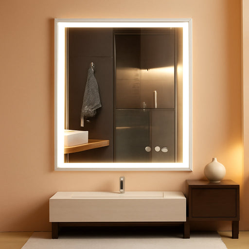 Led 24x32 Inches Illuminated Gradient Vanity Mirror