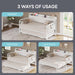 Twin Daybed with Trundle Bed, Storage Headboard with Charging Station, Sofa Day Bed with Strong Supports for Living Room, Bedroom, and Guest Room, White
