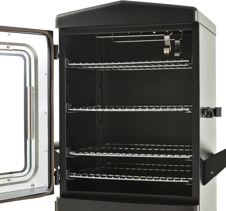 Large Vertical Propane Smoker Grill 4-Rack Outdoor Gas BBQ Smoker with Temperature Control, Heavy Duty Design & Weather-Resistant Cover for Meat, Fish, Ribs