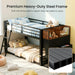 SpaceSaving TwinOverTwin Metal Loft Bed StorageDrawers