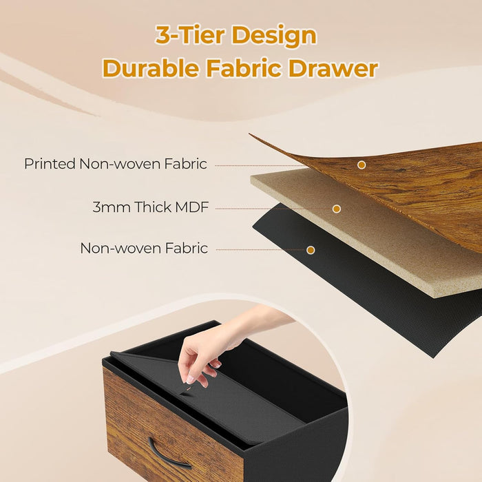 Full Size Loft Bed with Desk and 8 Storage Drawers, Metal Loft Beds Full with LED Lights & Charging Sation, Heavy Duty Loft Bed Frame with 6 Storage Shelves, Space-Saving, Rustic Brown