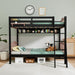 Premium Solid Wood BunkBed TwinOverTwin FullLengthGuardrails