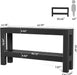 63-Inch Black Console Table for Entryway, Narrow Long Wooden Entry Table for Living Room, Hallway, Sofa, Entrance, Foyer, behind Couch with 2-Tier Storage Shelves