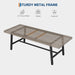 86-Inch Grey Walnut Dining Table Non-Extendable Sturdy