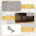 Modern Credenza Storage Cabinet: 63" Grey and Black Sideboard Buffet