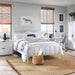 Dorley Farmhouse White Metal Queen Bed (64.76 in W. X 53.54 in H.)