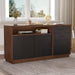 FiftyFiveInch Walnut Sturdy File Cabinet With Drawers