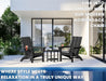 Modern Adirondack Chair with Cup Holder, HDPE Plastic Patio Chairs