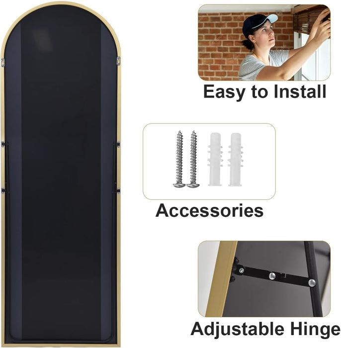 64"X21" Arched Full Length Mirror