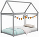Grey Twin Montessori Playhouse Bedstead Slats Frame