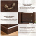 6 Drawer Dresser,Farmhouse Wood Chest of Drawers for Bedroom,47" Tall Dresser with Rustic Handles,Wood Drawer Organizer for Living Room,Hallway,Closet,Walnut