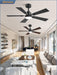 2 Pack of 42 Ceiling Fans with Lights and Remote, Modern Low Profile Ceiling Fans with Dimmable 3CCT Quiet DC Motor, Reversible Celing Fan with 6-Speeds Timer for Bedroom(Black)