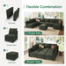 Emerald Green Modular Sleeper Sofa With HiddenStorageCompartment