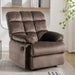 Classic Manual Recliner with Soft Fabric Reclining Chair Sofa for Living Room Bedoom, Brown