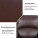 Living Room Furniture Set Leather Recliner Sofa Set Loveseat Chair Furniture Sofa Set for Living Room/Small Space/Rv/House/Office/Theater Seating (A-Brown Leather, Sofa(3Seater))