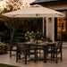 6.5 X 10Ft Rectangular Patio Umbrella with Solar Lights, 16 LED Lighted Market Umbrella with Push-Button Tilt and Crank, 6 Sturdy Iron Ribs for Garden, Deck, Pool, Beige