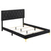 Kendall 5-Piece Wood Panel Queen Bedroom Set Black and Gold