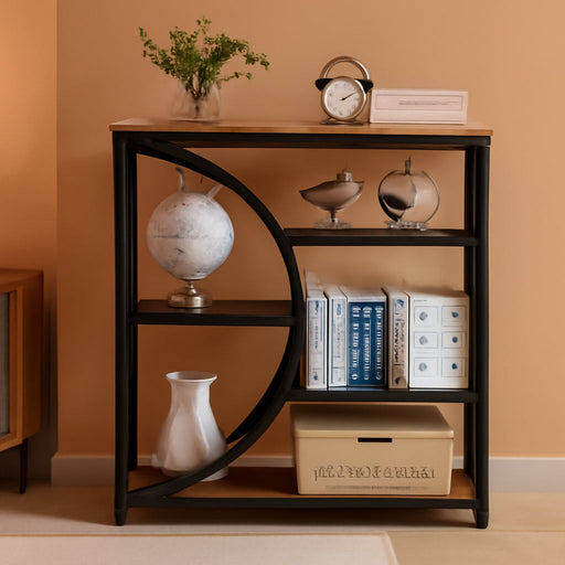 Entryway Table, Narrow Console Table, Industrial Sofa Table with 5 Tier Storage Shelves, Entrance Table for Hallway, behind the Couch, Living Room, Foyer