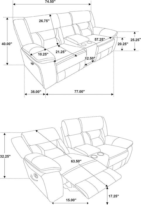 Taupe Recliner Loveseat - Greer