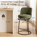 360° Swivel Bar Stools Set of 2, 26" H Modern Linen Counter Height Barstools, Upholstered Counter Stools with Ergonomic Wide Back & Metal Base for Kitchen Island, Dining Room, Green