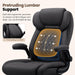 Ergonomic Office Chair, Big and Tall Leather Desk Chair with Lumbar Support