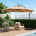 10FT Patio Umbrella, Cantilever Offset Hanging Market Umbrella