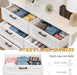 Odeekea White Dresser for Bedroom, Wood Dresser with 8 Drawers, Chest of Drawer for Bedroom Living Room Entryway Hallway, Modern Farmhouse Style