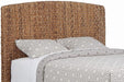 Laughton Coastal 55-Inch Hand Woven Banana Leaf Panel Headboard for Bedroom Queen Size Amber 300501QB1