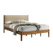 Vichy Rubberwood Platform Bed in Light Walnut, King
