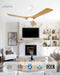 52'' Coastal Grade White Ceiling Fan with Light and Remote, Corrosion Resistant Indoor Outdoor Fan, Quiet Reversible Motor, 3CCT Dimmable LED, ABS Blade Fan for Living Room, Patio, ZCCF08WY-52