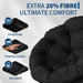 Papasan Chair 40 Inch All Black Ergonomic Comfortable