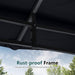 Outdoor Garden Gazebo for Patios with Stable Steel Frame and Netting Walls (10X12,Black)