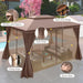 Patio Gazebo 10'X13', Outdoor Heavy Duty Party Tent Shelter with Double Roofs, Mosquito Nettings and Privacy Screens for Backyard, Garden, Lawn, Khaki