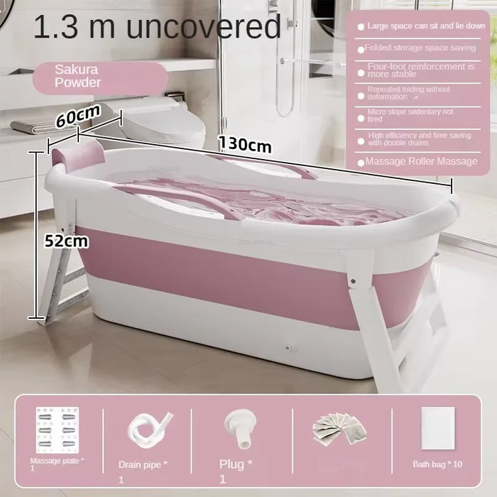 Adult Foldable Portable Bathtubs Modern Home Hot Tub Simple Plastic Ice Bath Bucket Creative Full Body Designer Swimming Pool