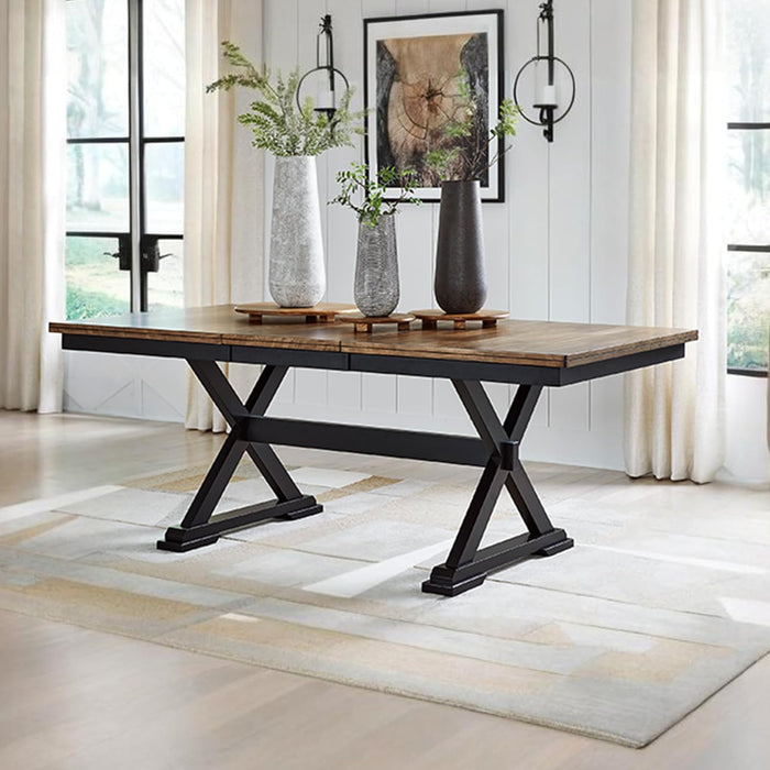 Signature Design by Ashley Wildenauer Extendable Dining Table, Farmhouse