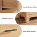 Dresser for Bedroom, 47 Inch Wide Wood Chest of Drawers, Large Storage Organizer with Deep Drawers & Stable Legs, Modern Farmhouse Dresser for Living Room, Entryway, Natural