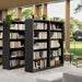 55” Tall 5 Tier Bookshelf with Adjustable Shelves