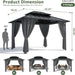 10x12 Hardtop Gazebo WeatherResistant Double Roof Patio