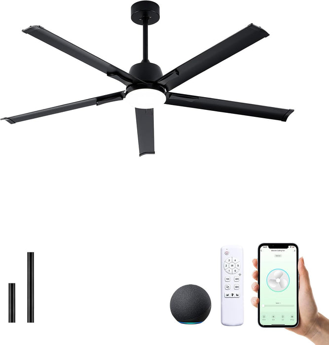 Smart Outdoor Ceiling Fan With Silent Brushless Motor