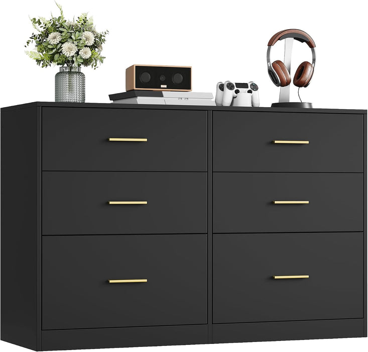 6-Drawer Dresser, Chest of Drawers, 46.9 X 15.8 X 30.7 Inches