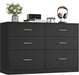 6-Drawer Dresser, Chest of Drawers, 46.9 X 15.8 X 30.7 Inches
