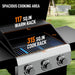 3 Burners Portable Gas Grill with Enameled Cast Iron Grates, Powerful 36,000 BTU Propane Grill with Side Shelf & Bottom Cabinet, Outdoor Grill with Wheels for Patio Backyard Garden BBQ Use