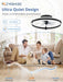 Ceiling Fans with Lights and Remote, 19.7'' Low Profile Ceiling Fans, 3000-6000K Dimmable Modern Flush Mount LED Fan Light, 6 Wind Speeds, Black Fandelier Ceiling Fans with Lights for Bedroom