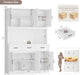 Tall White 72Inch Kitchen Pantry Cabinet Illumination
