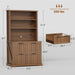 Brown Farmhouse Two Drawer Filing Cabinet Organizer