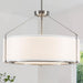 20Inches White Drum Chandelier Large Pendant Lights for Dining Room