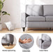 Contemporary Gray Sectional Sofa With Storage Ottoman