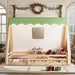 Full Size Premium Montessori Solidwood Floorbed Canopy