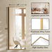 65"X24" Floor Mirror Full Length, Bedroom Floor Body Mirror with Stand, Large Gold Mirror, Leaning, Standing or Hanging Horizontally/Vertically